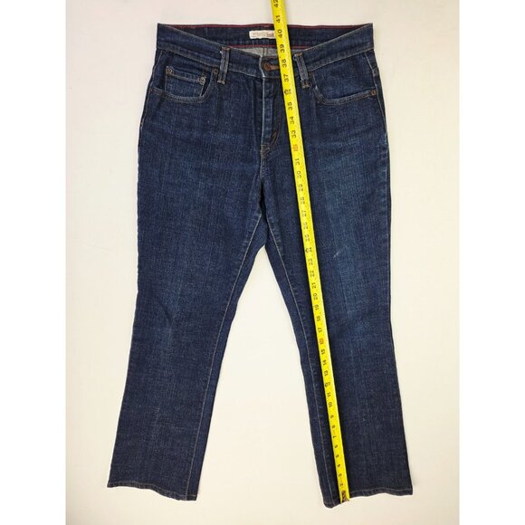 Levi's Size 10M Womens 550 Relaxed Bootcut 31 Inch Inseam Blue Denim Logo Jeans - Picture 7 of 12